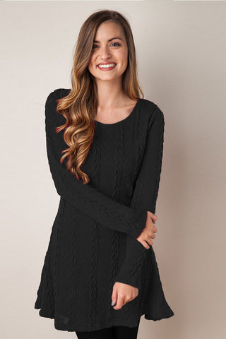 Plus Size Casual S-3XL Sweater Dress