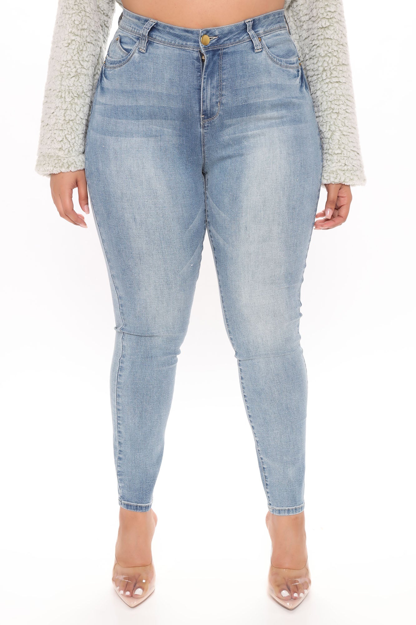 Some Type Of Way High Rise Jeans - Medium Blue Wash