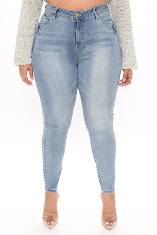 Some Type Of Way High Rise Jeans - Medium Blue Wash