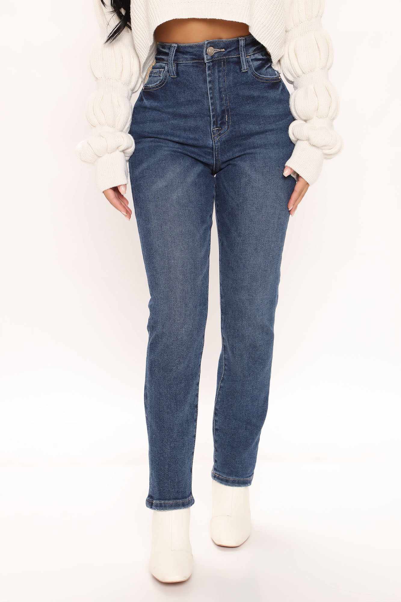The Easy Life Stretch Mom Jeans - Dark Wash