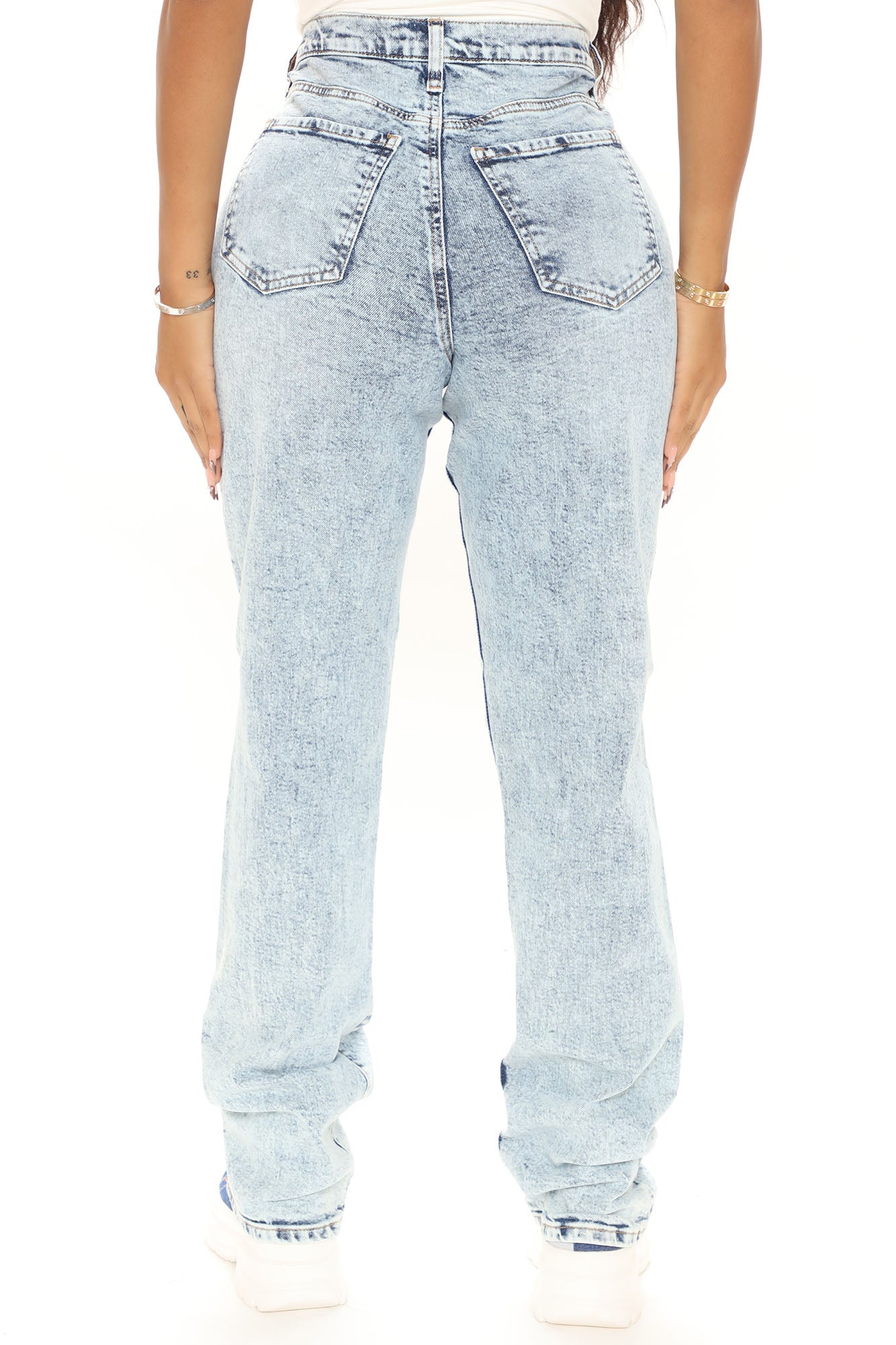 Tall Tell It To Me Straight Ripped Jeans - Light Blue Wash