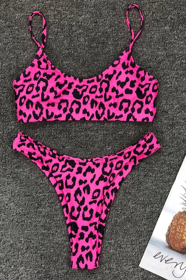 Leopard Print Bikini Set Multicolor Orro Shop