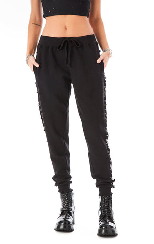 U-Ring Cut Out Sweatpants