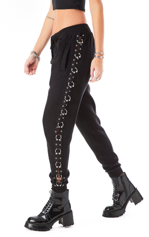 U-Ring Cut Out Sweatpants