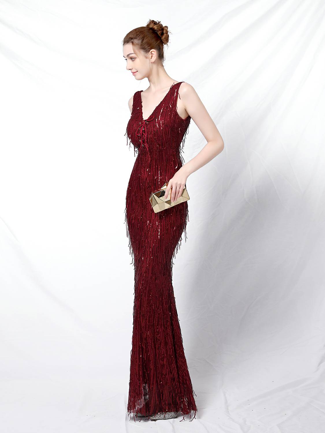 Tassel Beaded banquet elegant evening dress