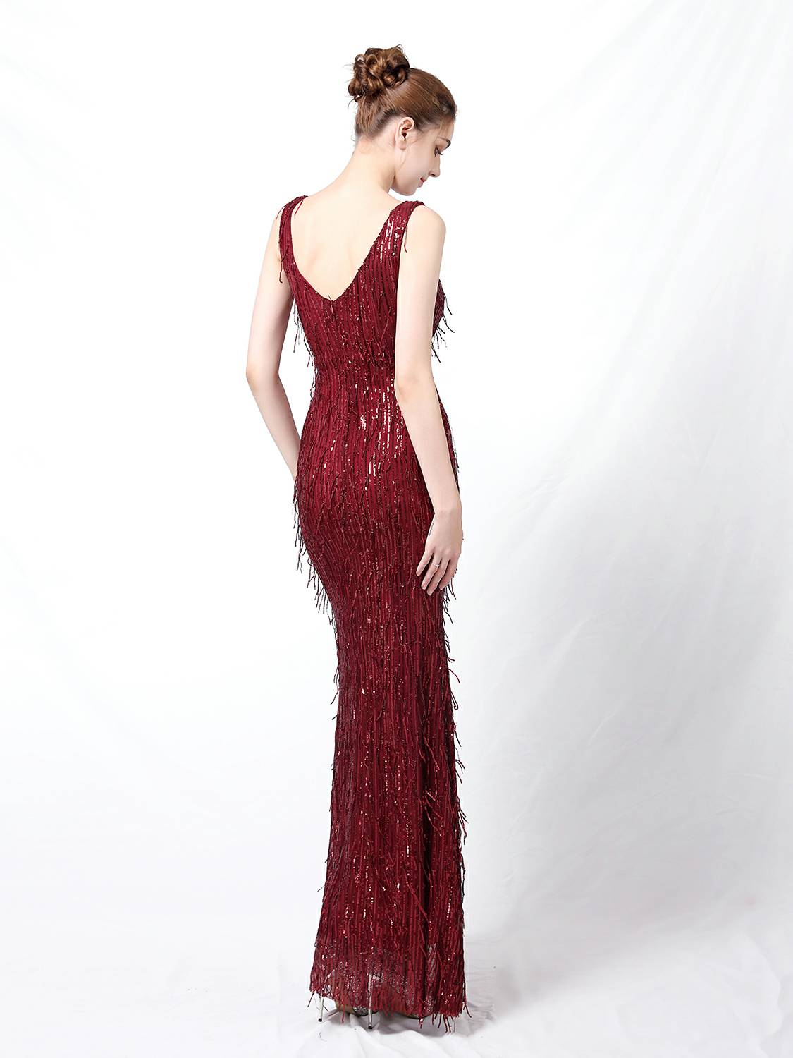 Tassel Beaded banquet elegant evening dress