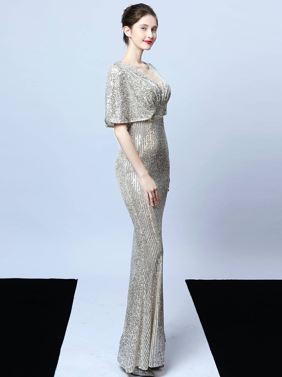 Tassel Beaded banquet evening dress