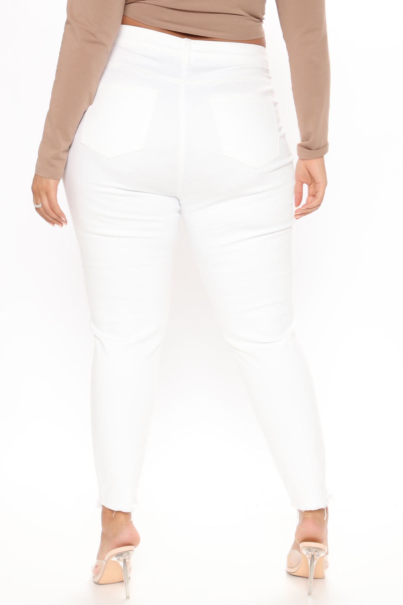 Sunny Days Ahead Distressed Skinny Jeans - White