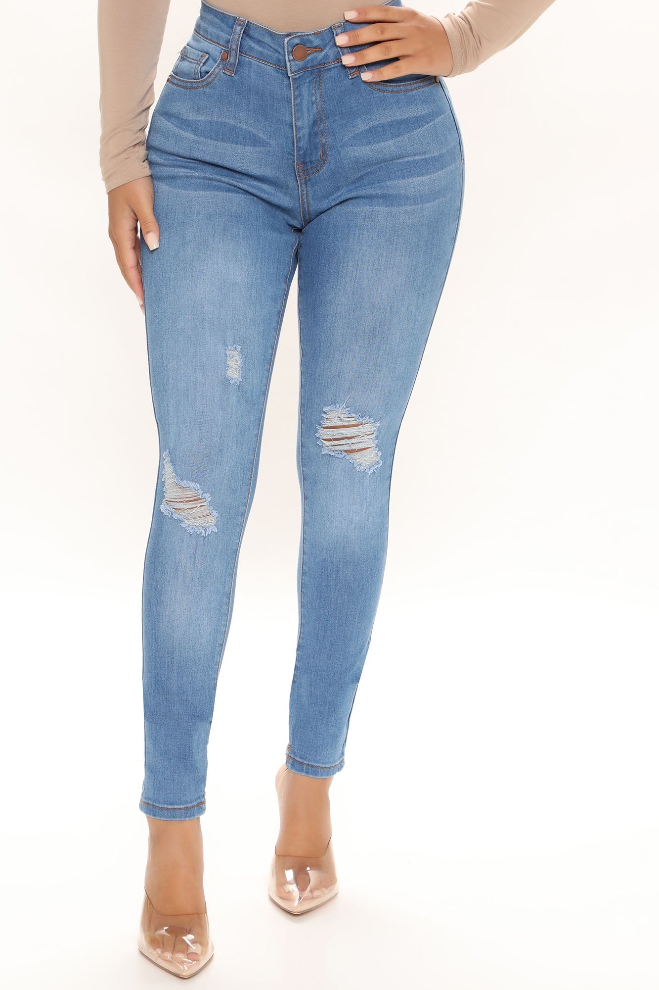 Sweet Love High Rise Skinny Jeans - Light Blue Wash