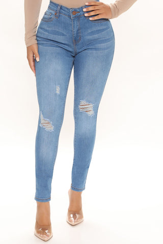 Sweet Love High Rise Skinny Jeans - Light Blue Wash