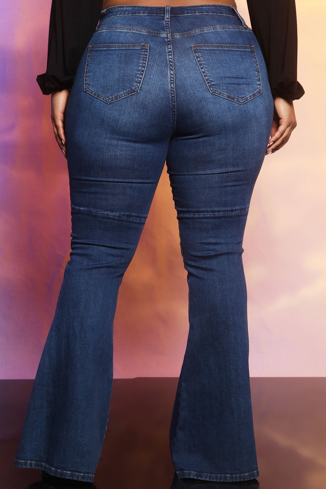 Tall Tongue Twister Super Flare Leg Jeans - Dark Wash