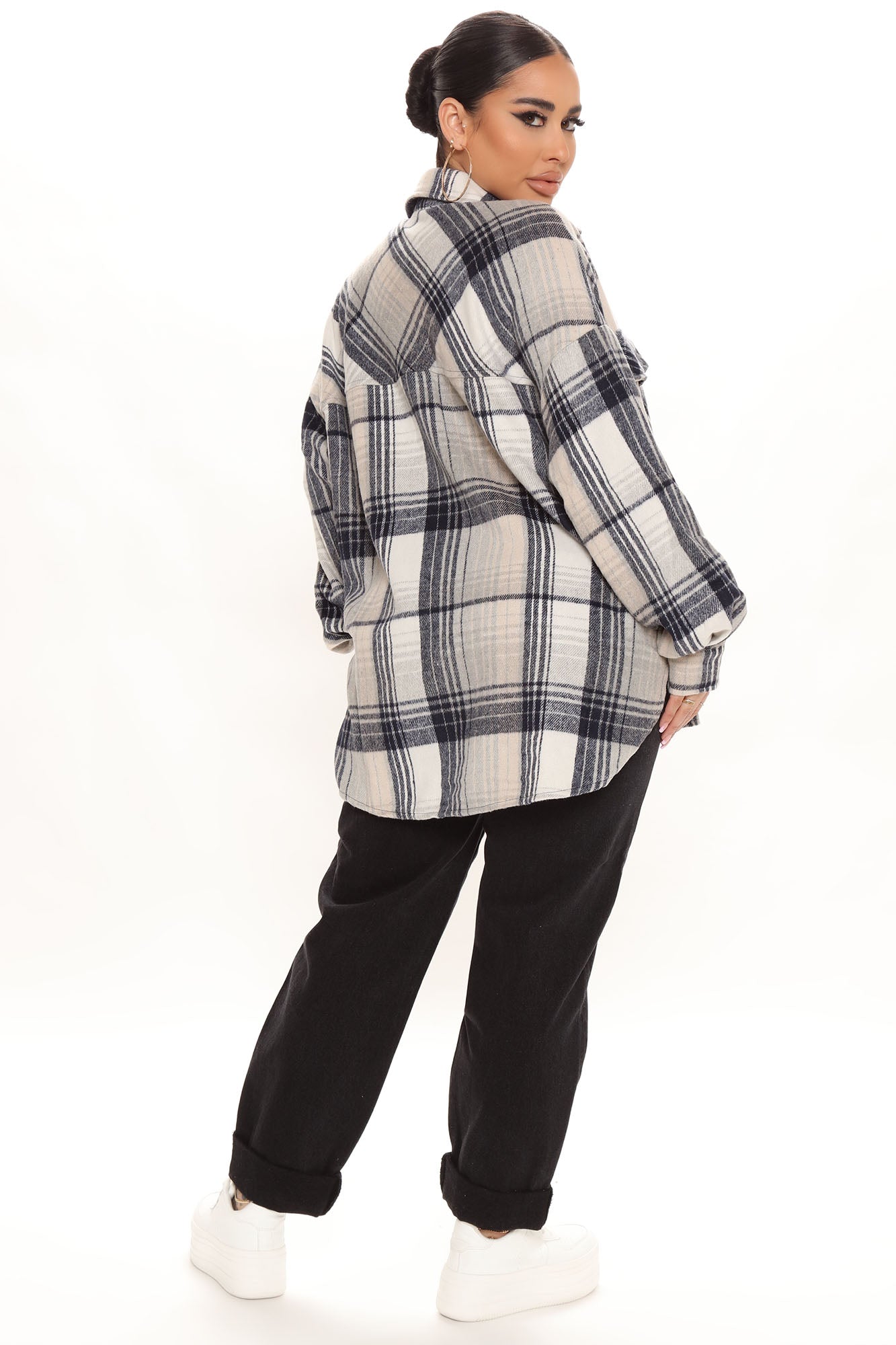 Stop Worrying Easy Waist Mom Jeans - Black