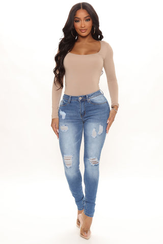 Jean skinny extensible Teenage Dreams - Délavage bleu moyen