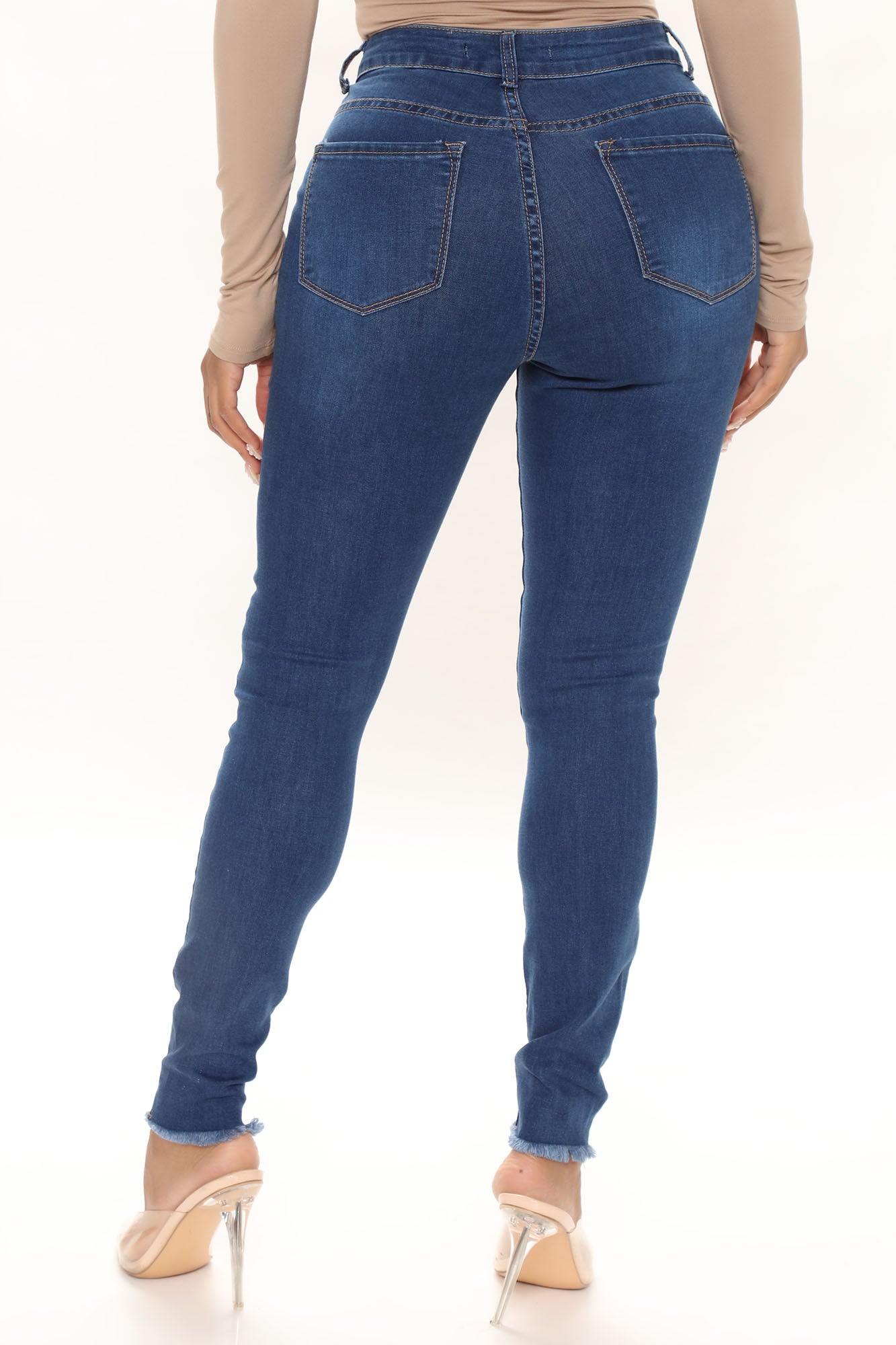 Trendsetter Stretch Skinny Jeans - Medium Blue Wash