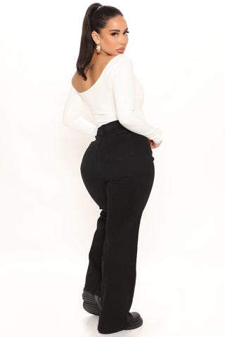 Sweet Love Straight Leg Jeans - Schwarz