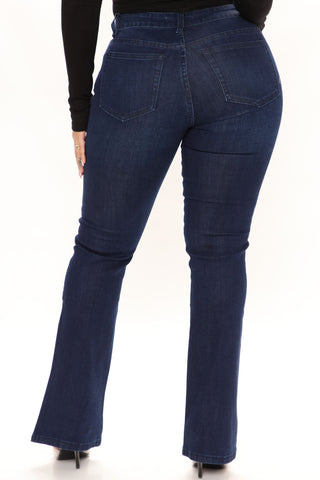Stay A While Bootcut Jeans - Dark Wash