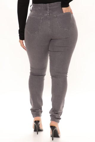 The Right Angles Skinny Jeans - Grey