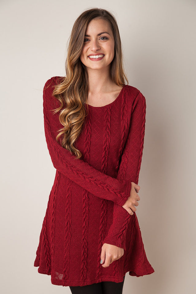 Plus Size Casual S-3XL Sweater Dress