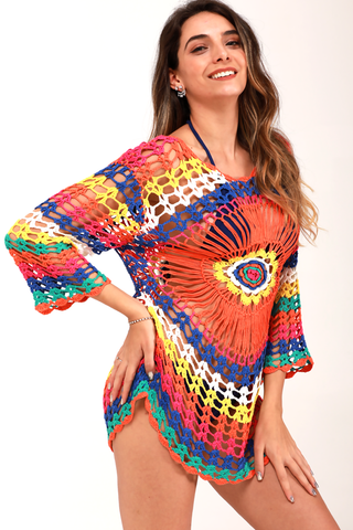 Colorful Sun Protection Swimsuit Cover Up