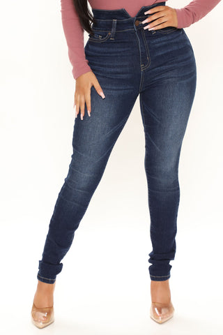 Thinking Of You Stretch Skinny Jeans - Dark Wash