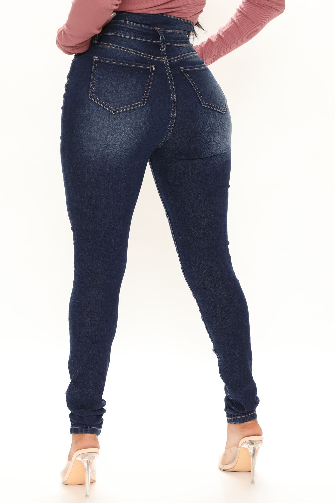 Thinking Of You Stretch Skinny Jeans - Dark Wash