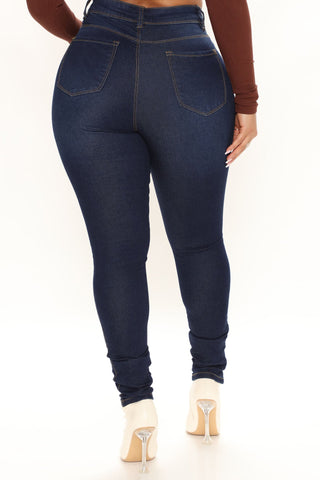 So Necessary Stretch Skinny Jeans - Dark Wash