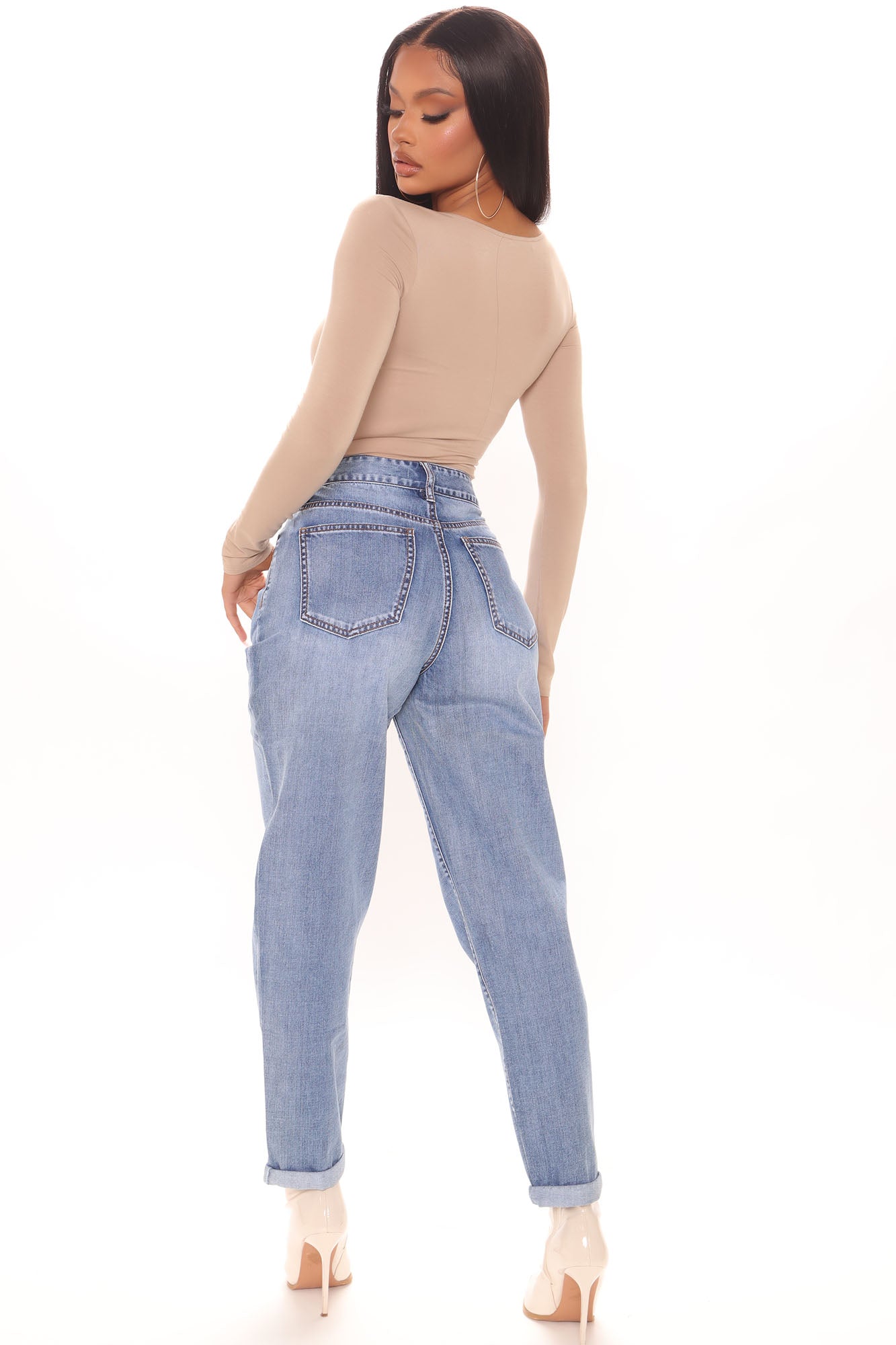 Simply Sweet Mom Jeans - Medium Blue Wash