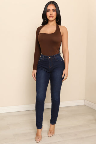 Take Off Booty Lifting Skinny Jeans - Dark Wash