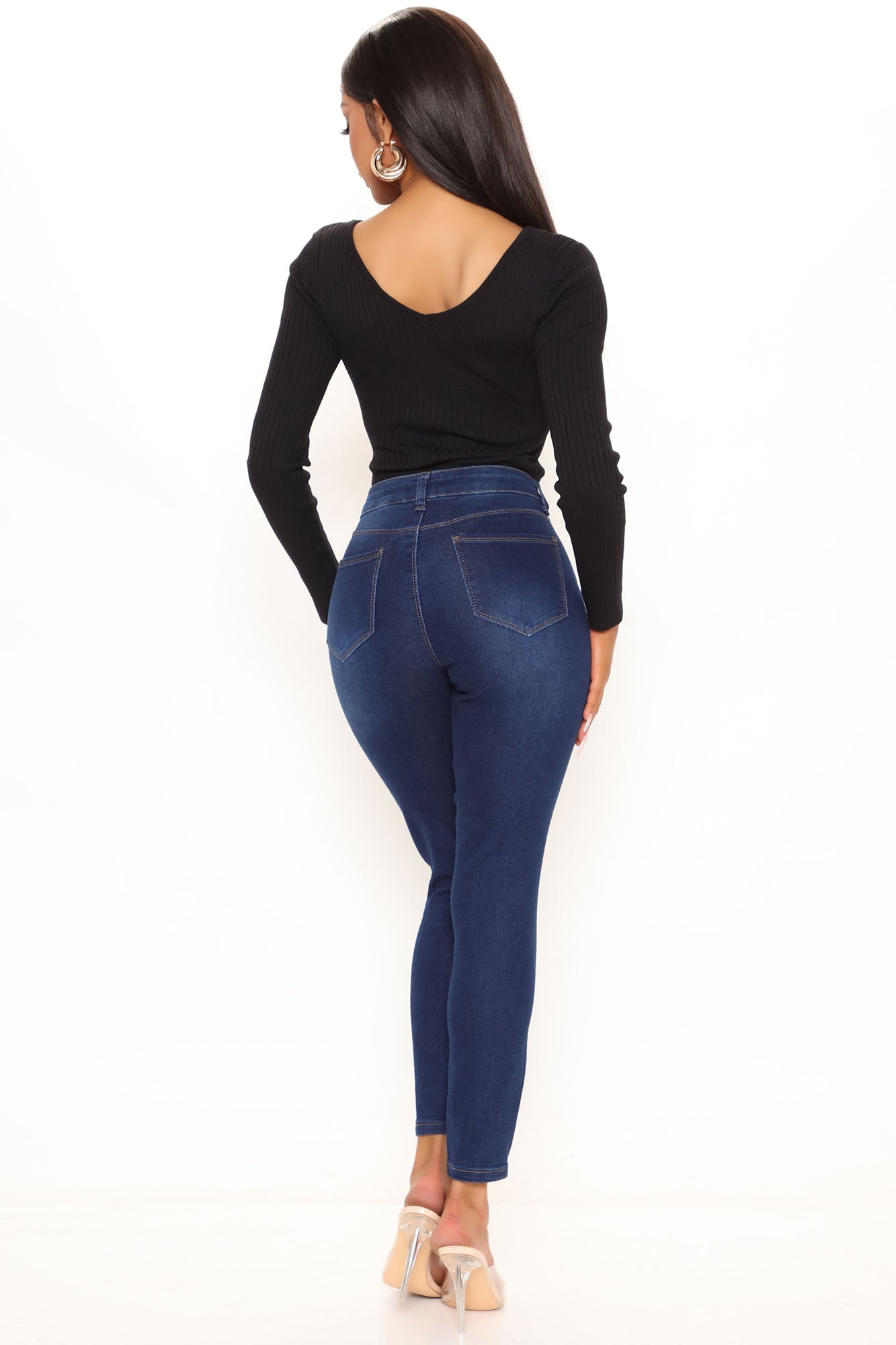 Take A Good Look Skinny Jeans - Dark Wash