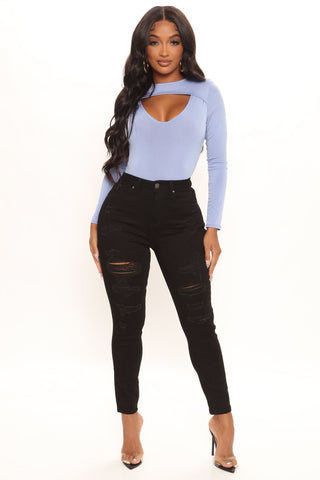 The Comeback Destructed Skinny Jeans - Black