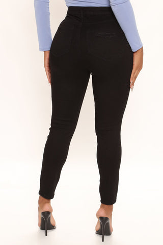 The Comeback Destructed Skinny Jeans - Black