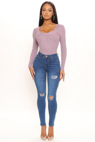 Travel With Me Booty Shaping Skinny Jeans - Medium Blue Wash