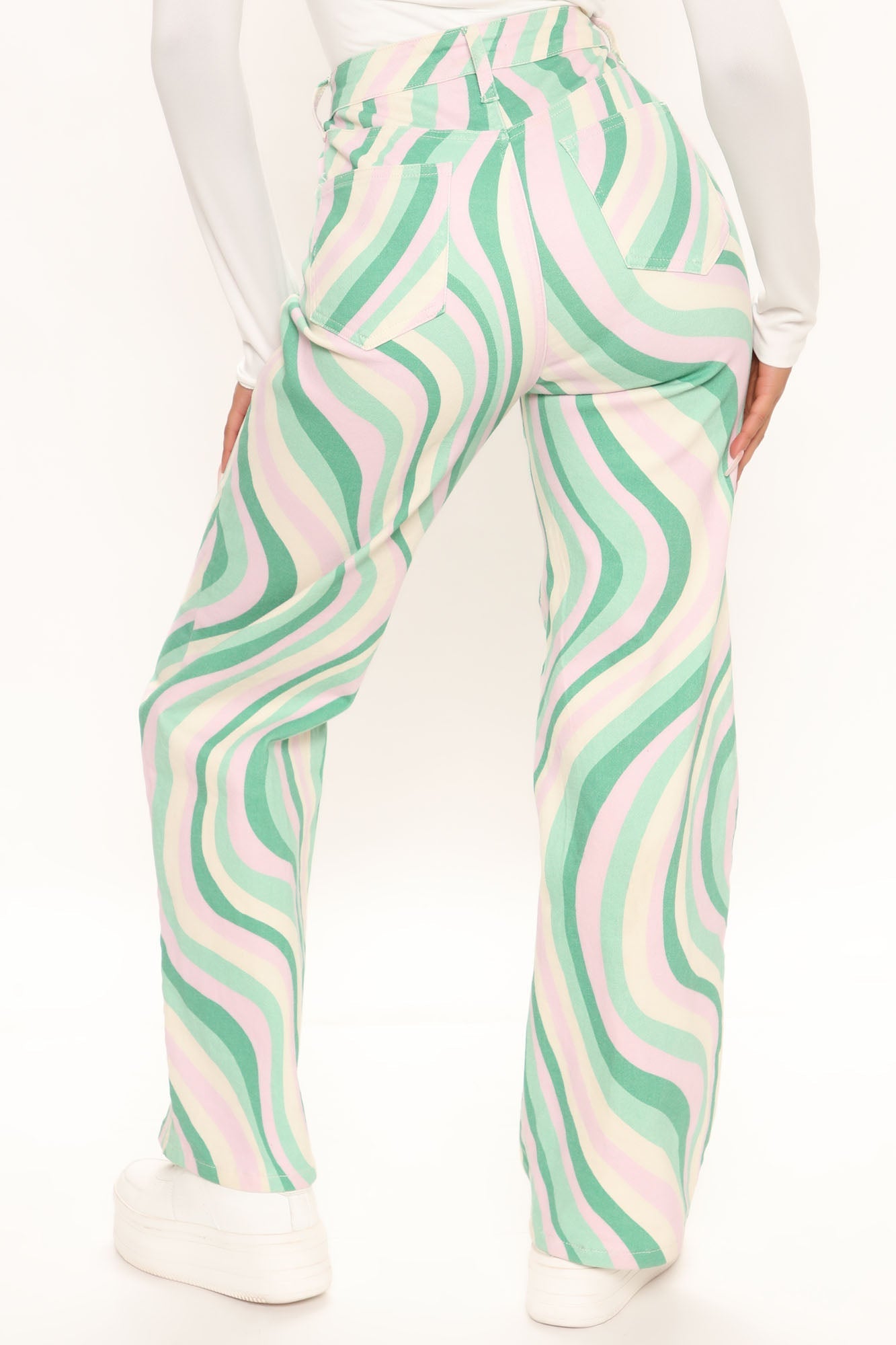So Hypnotic Stretch Straight Leg Jeans - Multi Color