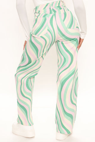 So Hypnotic Stretch Straight Leg Jeans - Multi Color