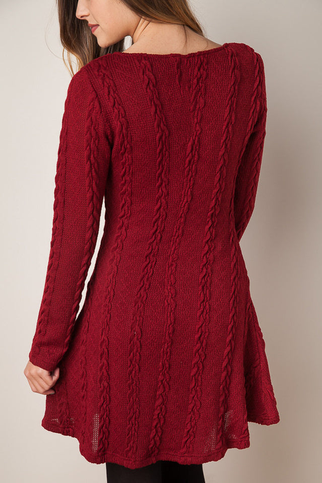 Plus Size Casual S-3XL Sweater Dress