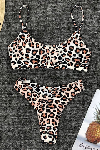 Ensemble bikini imprimé léopard (multicolore)