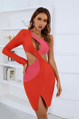 One Shoulder Cut Out Dress