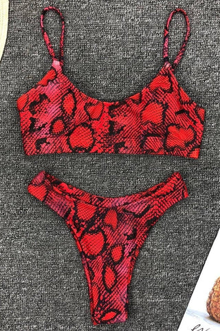 Bikini-Set mit Leopardenmuster (mehrfarbig)