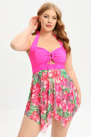 (L-5XL) Plus Size Tankini Swimsuit