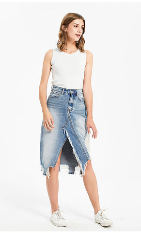 TRENTON IRAS ASYMMETRICAL HIGH CUT OUT SKIRT