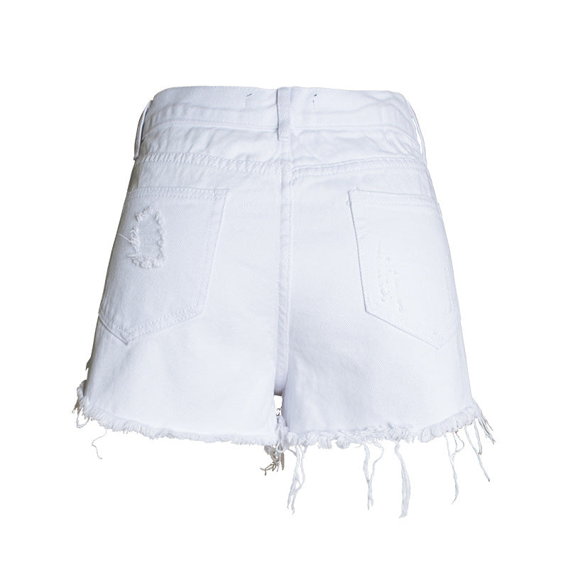 TITANIA ROSE EMBROIDERED DENIM SHORTS