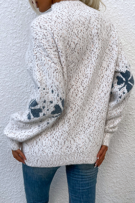 Snowflakes Basic Half A Turtleneck Tops