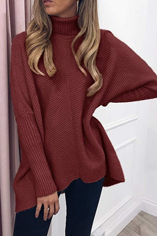 Solid Split Joint Basic Turtleneck Tops Sweater£¨7 colors£©