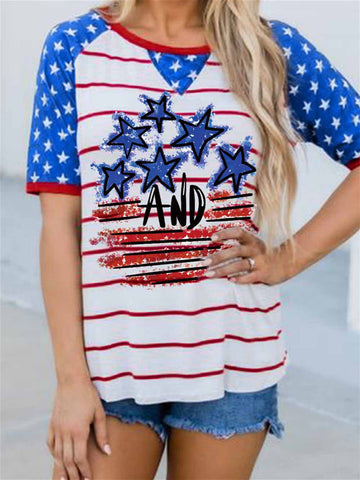 Sterne und Streifen Vierter Juli T-shirt 