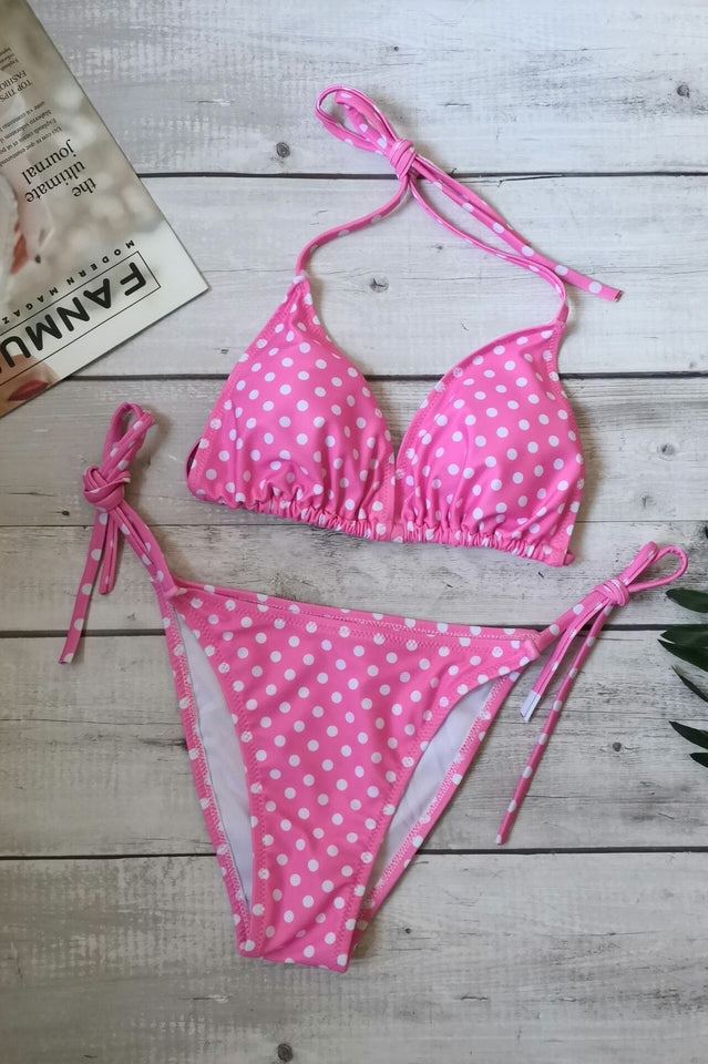 Maillot de bain brésilien push-up à pois