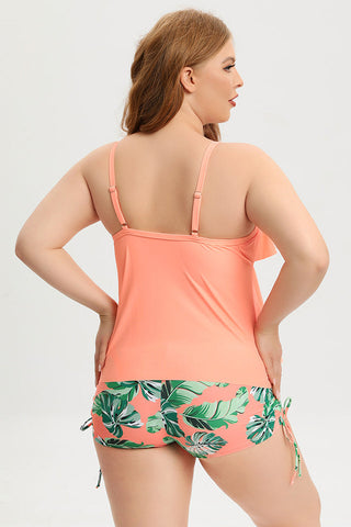 (L-5XL) Tankini-Badeanzug in Übergröße