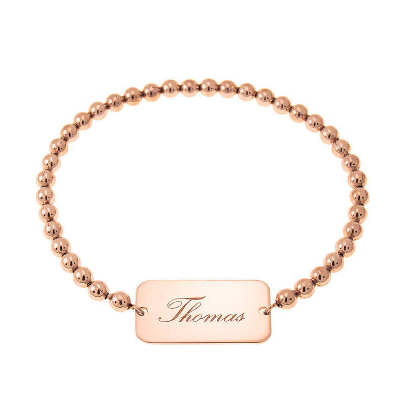 Simple Rectangular Pearl Shaped Customized Bracelet