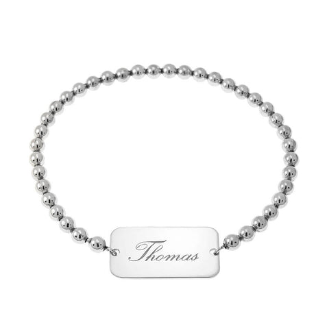 Simple Rectangular Pearl Shaped Customized Bracelet