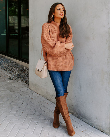 Windy City Knit Sweater - Almond