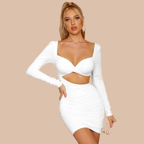 Larana Cut Out Long Sleeve Dress